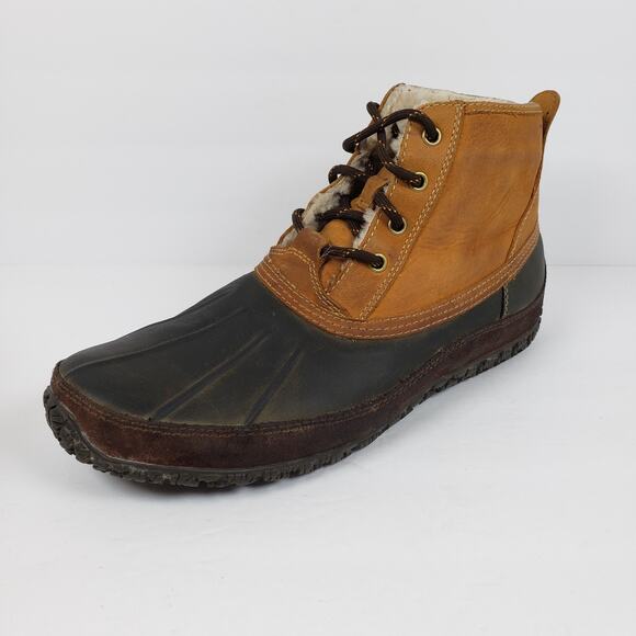 Cole Haan Air Vail Mens Size 10.5 Tan Brown Leather Waterproof Winter Boots - Picture 2 of 12